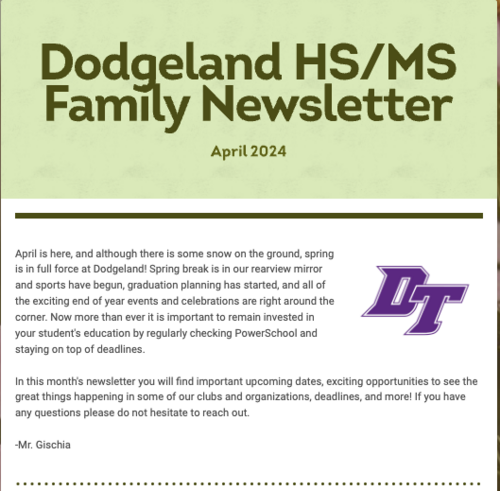 April 2024 DHS/DMS Family Newsletter