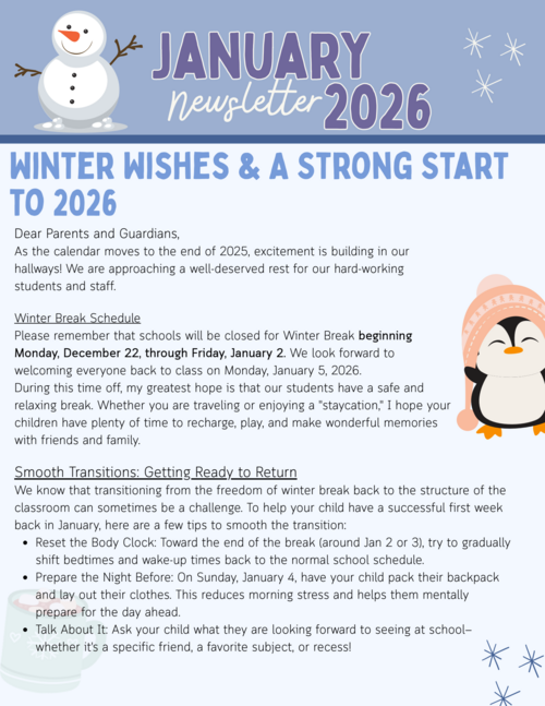 January 2026 DES Family Newsletter