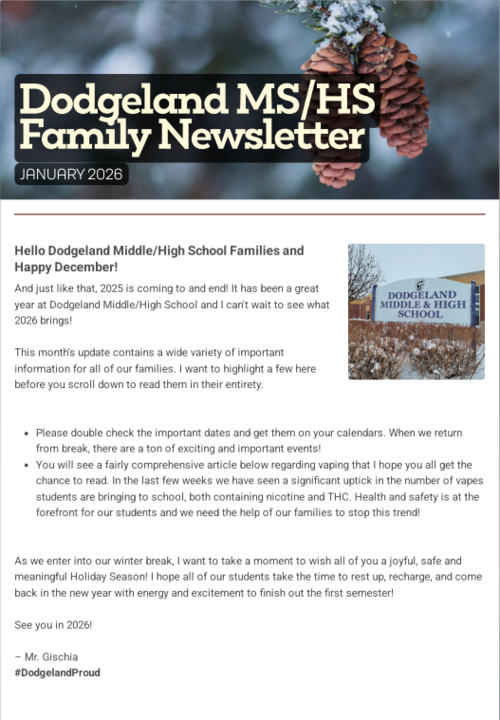January 2026 DHS/DMS Family Newsletter