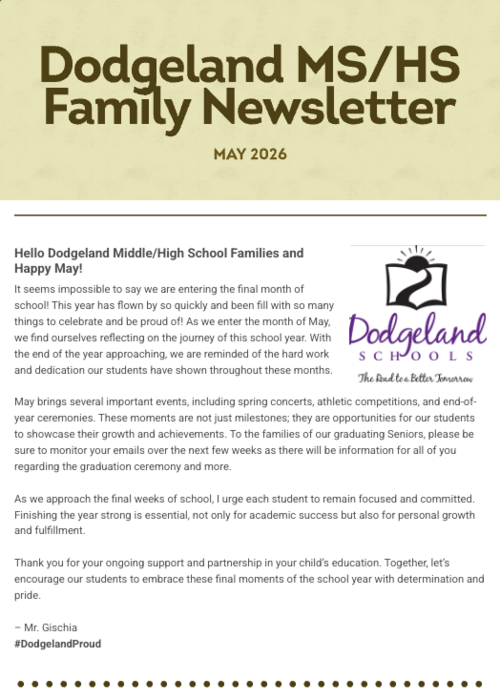 May 2026 DHS/DMS Family Newsletter