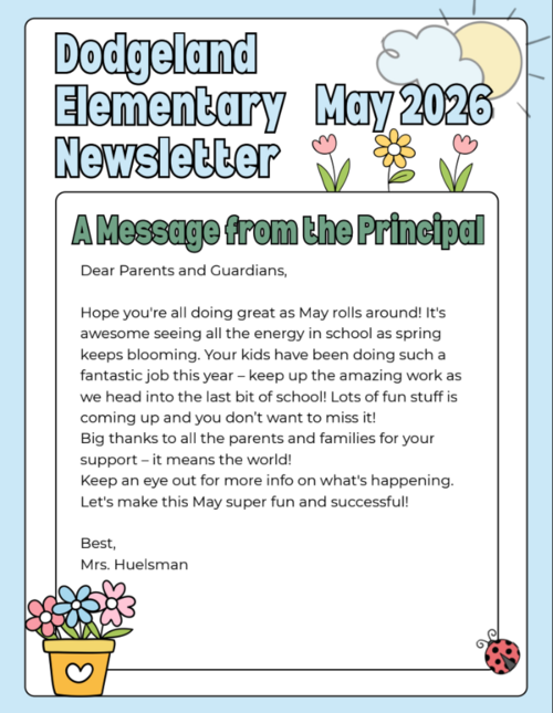 May 2026 Elementary Newsletter