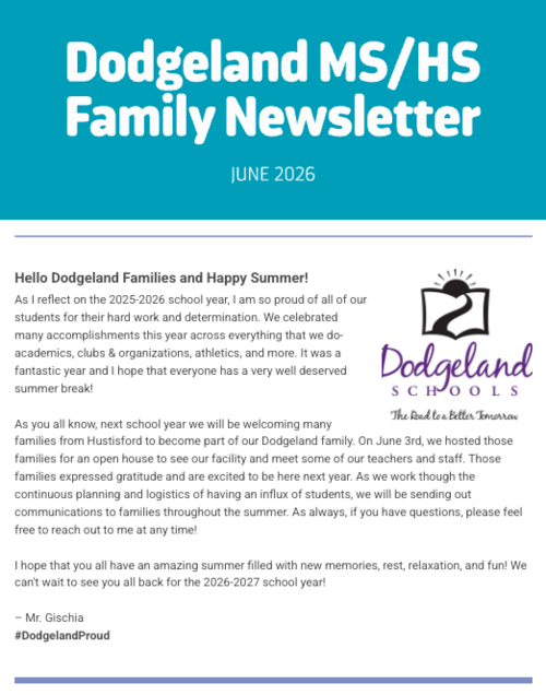 June 2026 DHS/DMS Family Newsletter