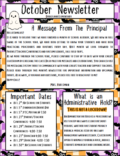 October 2026 DES Family Newsletter