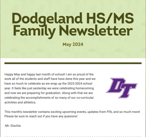 May 2024 DHS/DMS Family Newsletter