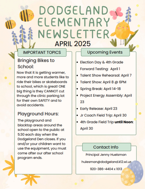 April 2025 DES Family Newsletter